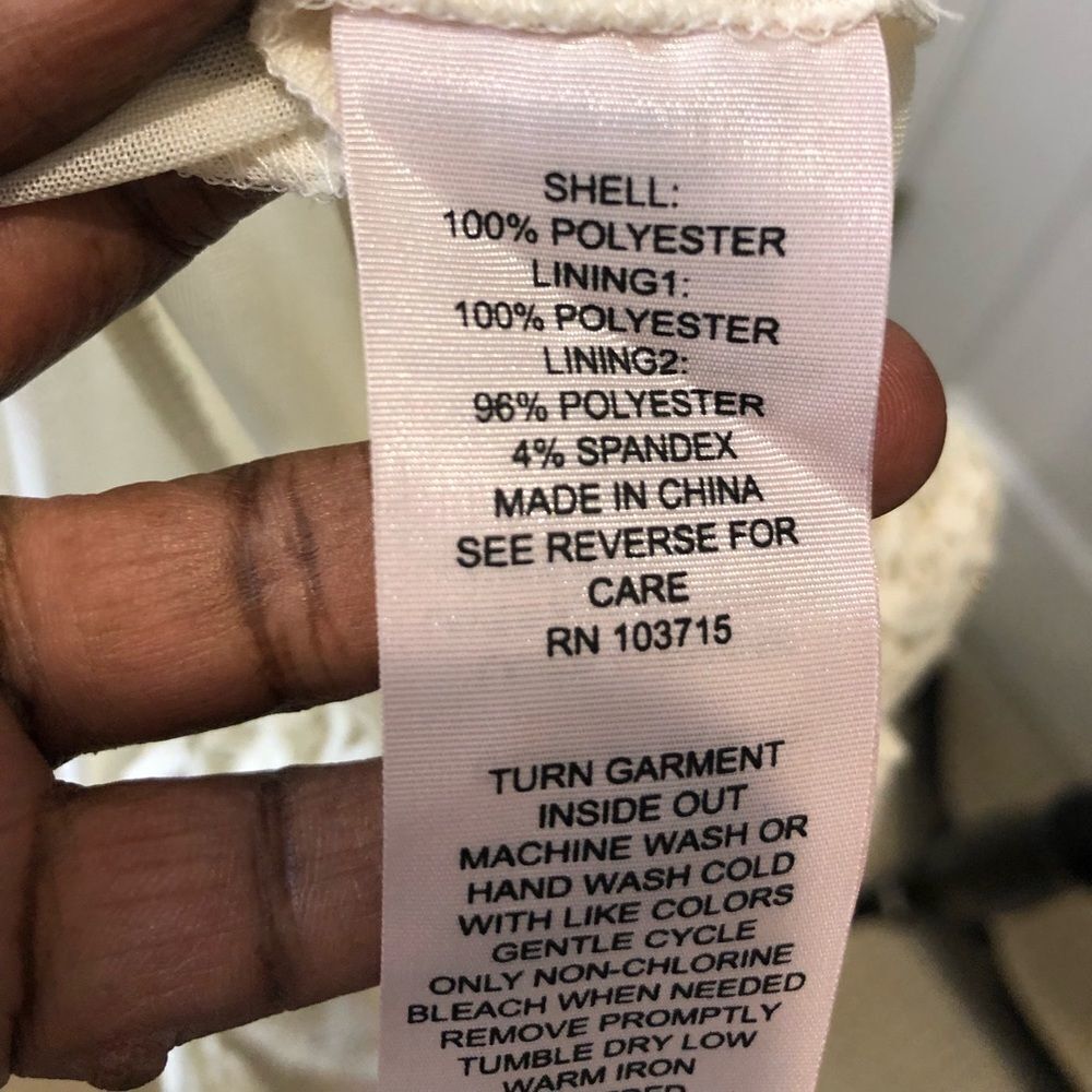 Nanette Lepore cream crocheted sleeveless top size large - Picture 6 of 16